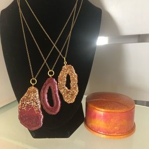 Handcrafted Geode Resin Necklace